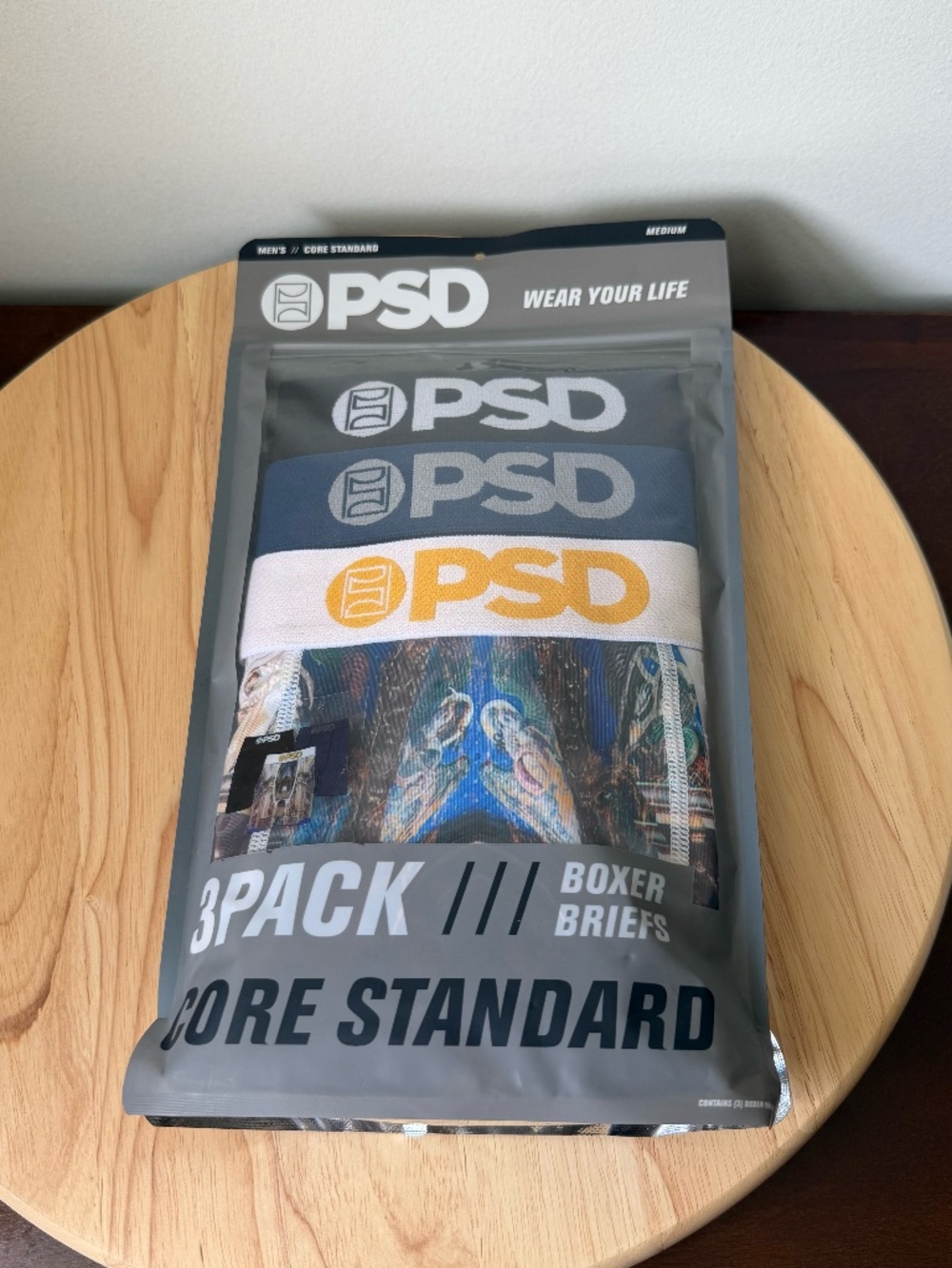 PSD 3 Pack Core Standard Divinity Boxer Briefs Underwear Size Med & Large NEW